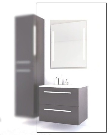 Libato 60 modern-minimal fürdőszobabútor antracit