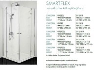 Smartflex 80x80 szögletes, két nyílóajtós zuhanykabin
