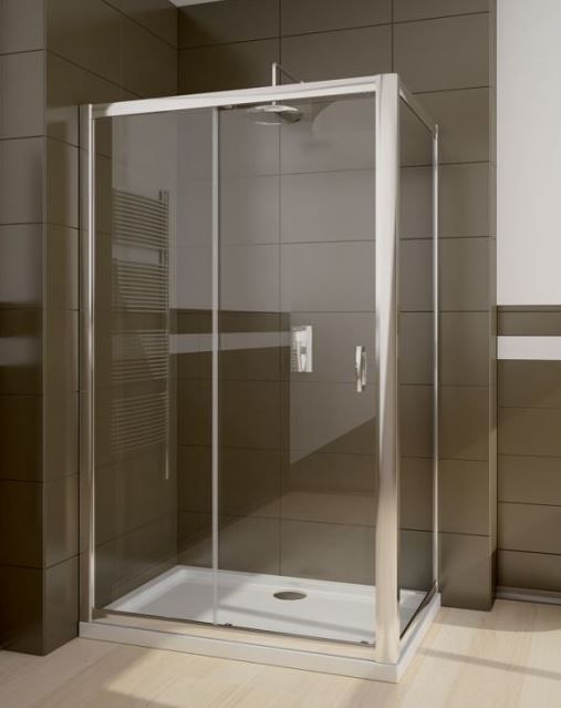 Premium Plus DWJ+S 100x80 szögletes, tolóajtós zuhanykabin