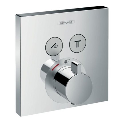 ShowerSelect termosztát 2 fogyasztóhoz falsík alatti szereléshez, króm