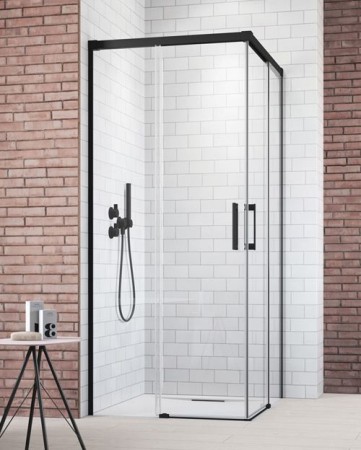 Idea Black KDD 80x80 szögletes zuhanykabin
