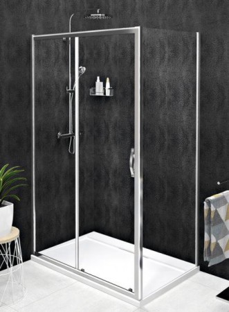 Simply 100x70 szögletes, tolóajtós zuhanykabin
