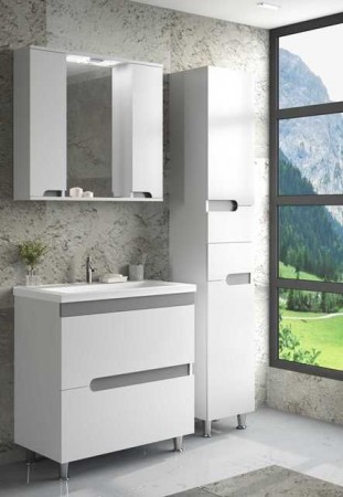 Verona 80 modern-minimal komplett fürdőszobabútor szürke