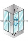 SQ-Line TKK 100x80 szögletes zuhanykabin