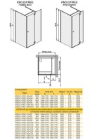 KNDJ2-Free-80x120-S szögletes, nyílóajtós zuhanykabin
