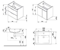 Cube 65 modern-minimal alsóbútor