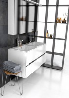 Silver 120 modern-minimal fürdőszobabútor dupla mosdóval